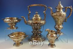 King George by Gorham Sterling Silver Tea Set 5pc (#1293) Fabulous