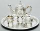 Lovely Large German Solid Silver Decorative Teaset & Tray, C1900 1779g / 62.75oz
