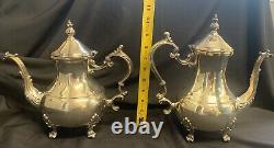 Lady Margaret FB Rogers Silver Plated Tea & Coffee Service Vintage 5 Piece Set