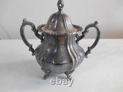 Lancaster Rose Coffee & Tea Set by Poole Silver Co. E. P. C. A. 400 Silverplate