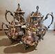 Lancaster Rose Coffee & Tea Set By Poole 400 E. P. C. A. Silver Plate 4 Pc