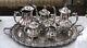 Lancaster Rose By Poole Silver Co Silverplate Coffee Tea Serving 7 Pieces Set