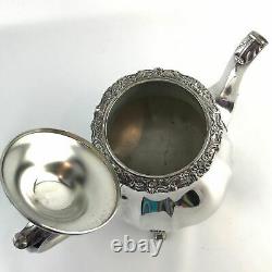 Leonard Silver Co Silverplate 3 Piece Coffee Tea Pot Sugar Creamer Set Service
