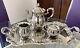 Leonard Vintage Silver Plate Footed 5-piece Tea Set Pot