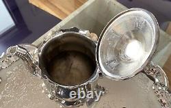 Leonard Vintage Silver Plate Footed 5-Piece Tea Set Pot