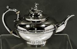 Lincoln & Reed Silver Tea Set c1835 BOSTON RECLINING WHIPPET