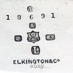 Lobed 3 Piece Tea Set Gadroon Rims Elkington Silverplate 1897
