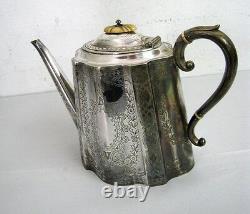 Lot of 4 Vintage SilverPlate Tea Set Sugar Cream Teapot Coffee Pot Antique 809