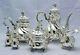 Lovely German Sterling Silver Matching 6 Piece Coffee & Tea Service Set