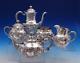 Luxembourg By Gorham Sterling Silver Tea Set 5pc #a3550 Monogrammed (#7919)