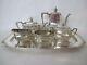 Magnificent C. 1900 Tiffany Hampton Pattern 6 Piece Tea Set Withsterling Tray