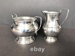 MID-CENTURY SILVER PLATE FOUR PIECE TEA SET, GARRARD & CO, LONDON, c. 1950s/60s