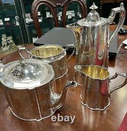 Magnificent Victorian ornate Fancy Silver Plated 4 Piece Tea set Service