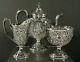 Manchsester Sterling Tea Set C1920 Hand Chased No Mono