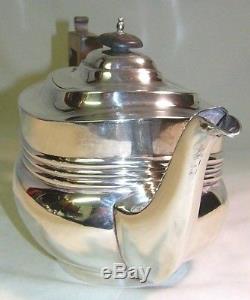 Mappin & Webb Sterling Silver Art Deco 4 Pc Tea Set'17