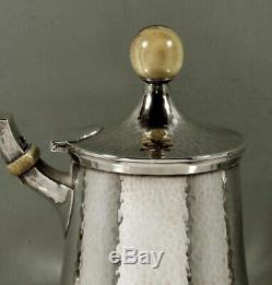 Marshall Fields Sterling Tea Set c1915 Hand Wrought Colonial