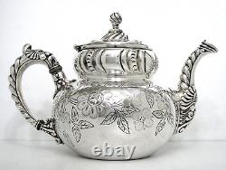 Meriden Aesthetic Mythological Greek Boreas Wind God Hand Chased Tea /coffee Set