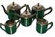 Meriden B Co Quadruple Silver Plate Repousse Tea Coffee Set 5pc Stunning