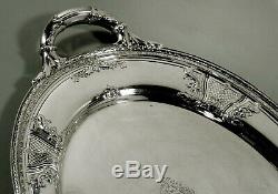 Meriden Sterling Tea Set Tray c1910 Hand Decorated