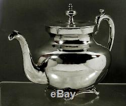 Mexican Sterling Silver Tea Set c1950 J. Torres No Monogram