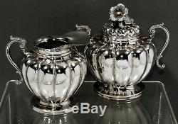 Mexican Sterling Tea Set c1960 Sanborns HAND CRAFTED 66 OZ