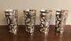 Mexico 925 Sterling Silver Overlay Set 4 Iced Tea Tumblers Overlay-no Glasses