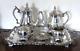 Mid-century F B Rogers Silver Plate Butlers 25 Footed Tray/tea Set (6 Pcs)