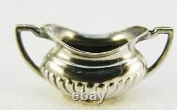 Miniature Sterling Silver Tea Set & Tray 5 Pce Doll House Antique John Rose 1/12