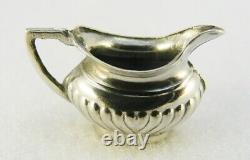 Miniature Sterling Silver Tea Set & Tray 5 Pce Doll House Antique John Rose 1/12