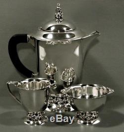 Mueck-Cary Sterling Silver Tea Set c1940 NATURALISTIC TASTE
