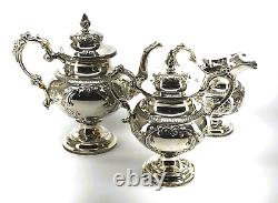 Mulford & Wendell Antique 3 piece Coin Silver Tea Set, gently used
