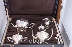 Okubo Brothers Sterling Silver. 950 Coffee Tea Set withCases