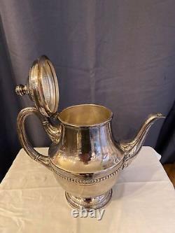 Old 4 Piece Tea Set Silver Metal Louis XV Style Gadron Decor