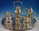 Old French By Gorham Sterling Silver Tea Set 6pc With Tray (#1639) Exceptional