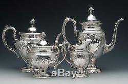 Old Master pattern by Towle 4 Piece Sterling Silver Coffee and Tea Set