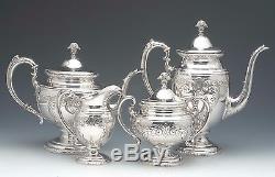 Old Master pattern by Towle 4 Piece Sterling Silver Coffee and Tea Set