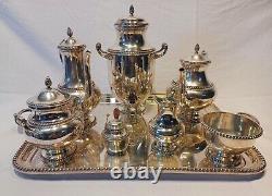 Olier & Caron French Art Deco Sterling Silver Tea / Coffee Set With Serving Tr