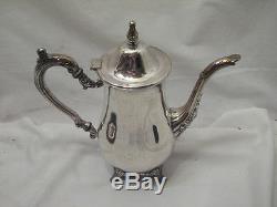 Oneida Silver Plate Tea/Coffee Set withServing Tray Teapot Pot Silverplate