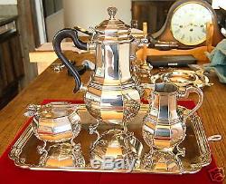 Outstanding 1940's Minty Tiffany Sterling 3 Pc. Tea Set