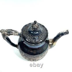 Pairpoint Mfg Co Antique 329 Tea Set Teapot Creamer Sugar Pot RARE 4 Piece Set
