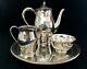 Paul Revere By Tuttle Sterling Silver Tea Set 3 Piece Vintage