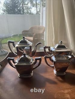 Poole Silver & Co. Tea and Coffee Set Art Deco