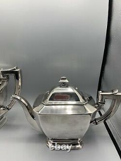 Poole Silver & Co. Tea and Coffee Set Art Deco