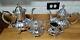 Poole Silverplated Coffee/teaset Lancaster Rose Pattern E. P. N. S 4 Piece