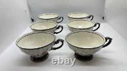Porcelain Tea Set Marked Rudolf Wachter Silver Withfloral For 6 appraised 250.00