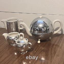 Pre War Art Deco German WMF Silver HUTSCHENREUTHER SELB Porcelain Coffee Tea Set
