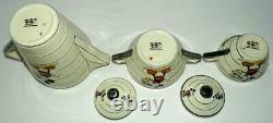 RARE EX! FRENCH DISNEY c1935 19PIECE MICKEY MOUSEART DECOLARGE CHINA TEA SET