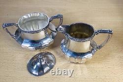 RARE Vintage Sheffield 1936 Coronation Community Silver Plated 3 Piece Tea Set