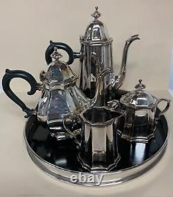 REED AND BARTON Silver Plate Lexington Tea & Coffee Set RARE