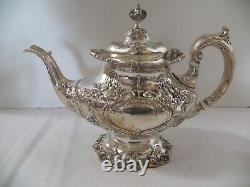 REED & BARTON FRANCIS 1ST STERLING SILVER TEA/COFFEE SET WithSTERLING TRAY 6 PIECE